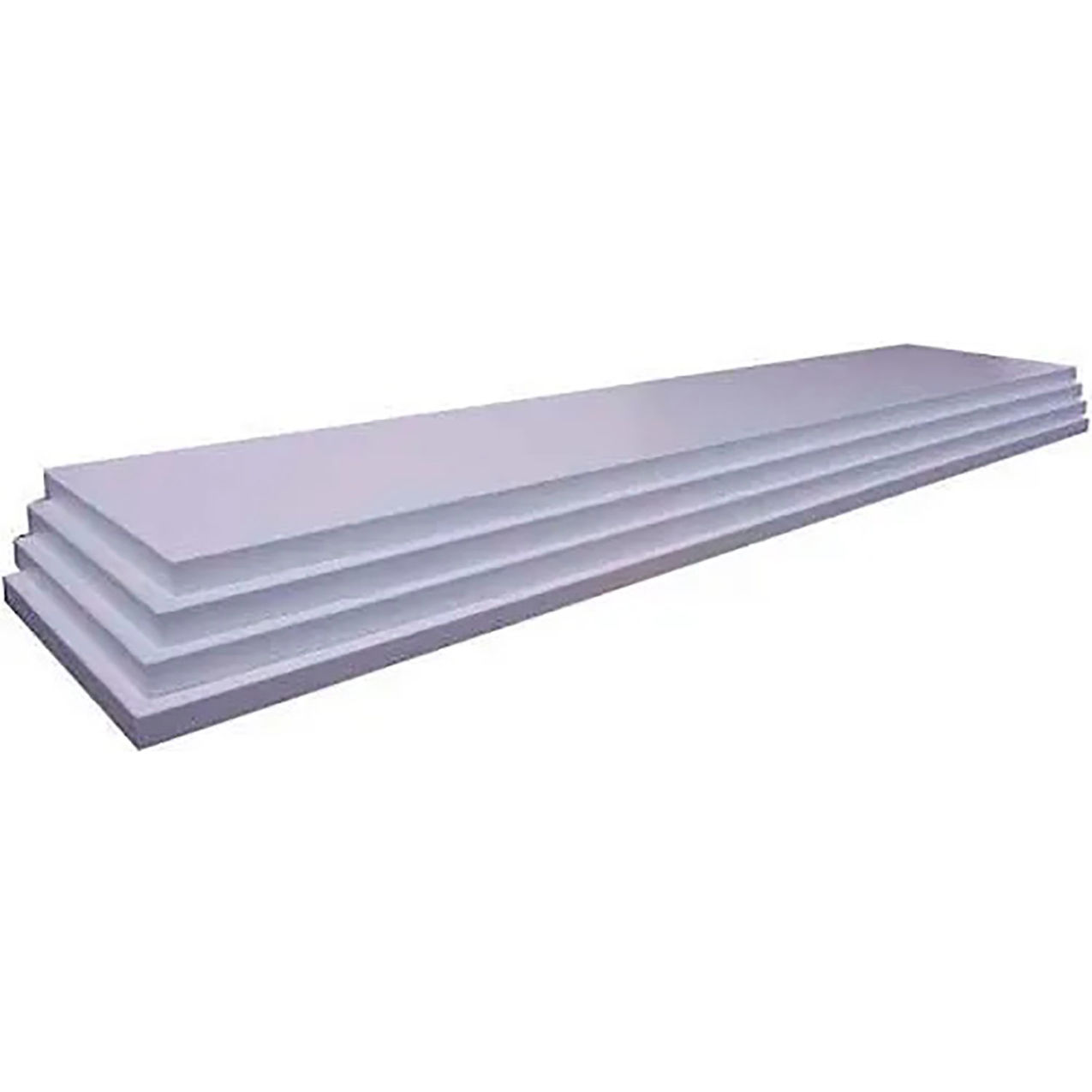 Slatwall Shelves, Finished on 2 Sides & 3 Edges, 47-3/4"W x 3/4"H, White, Pack of 4