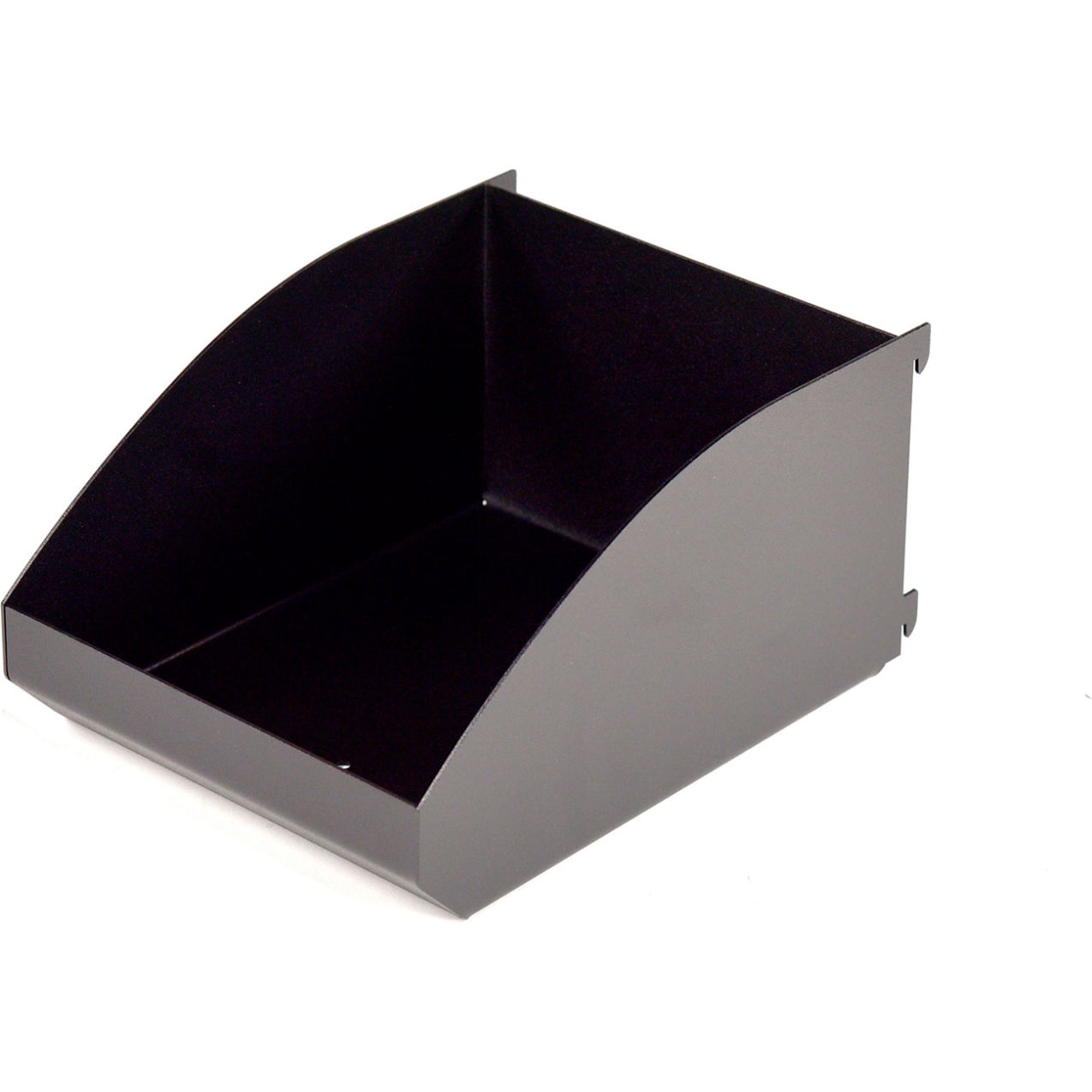 Steel Bin, 7"W x 5"H, Black, Pack of 2
