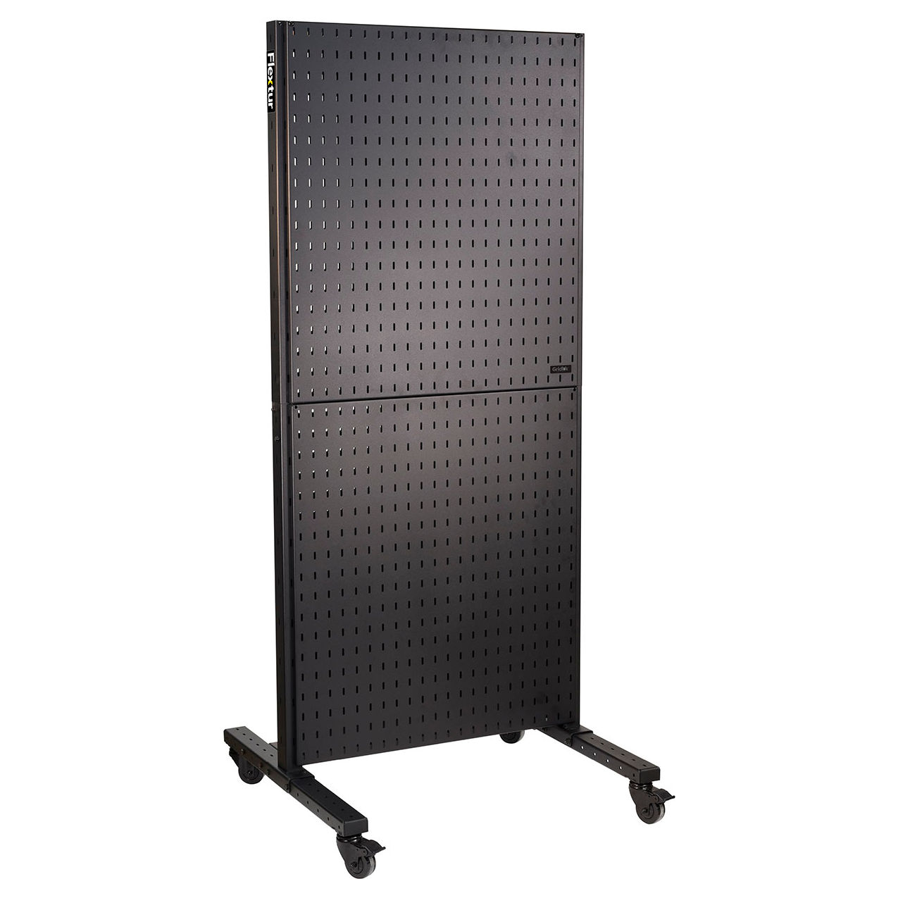 4 Panel Mobile Tool Board, 35"W x 78"H, Black