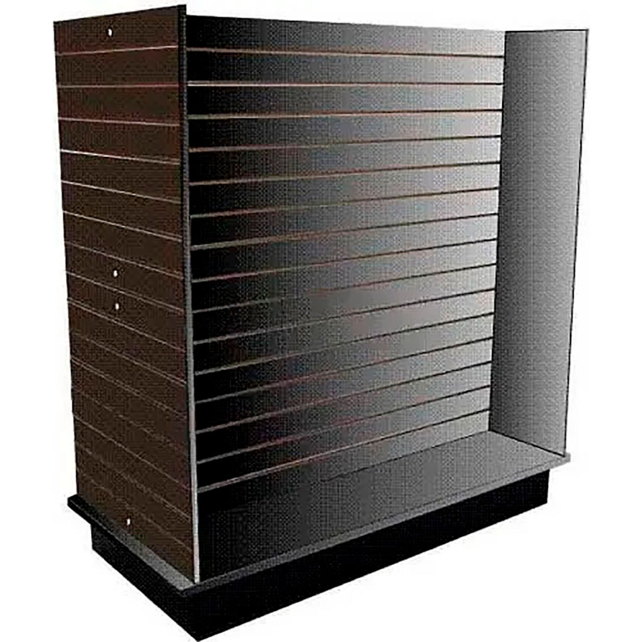 Slatwall H Display Fixture with Casters, 49-1/2"W x 54"H, Black