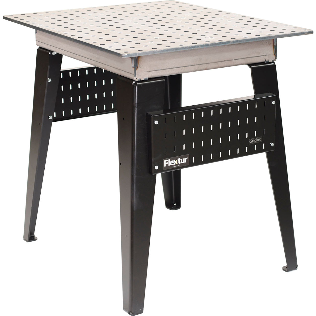 Welding Table with Metal Pegboard & Tool Board Panels, 36"L x 30"W x 35"H