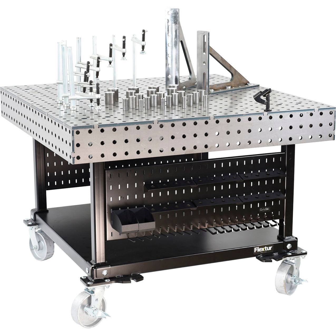 Welding Table with 57 Piece Fixturing Kit, 48"L x 48"W x 35"H