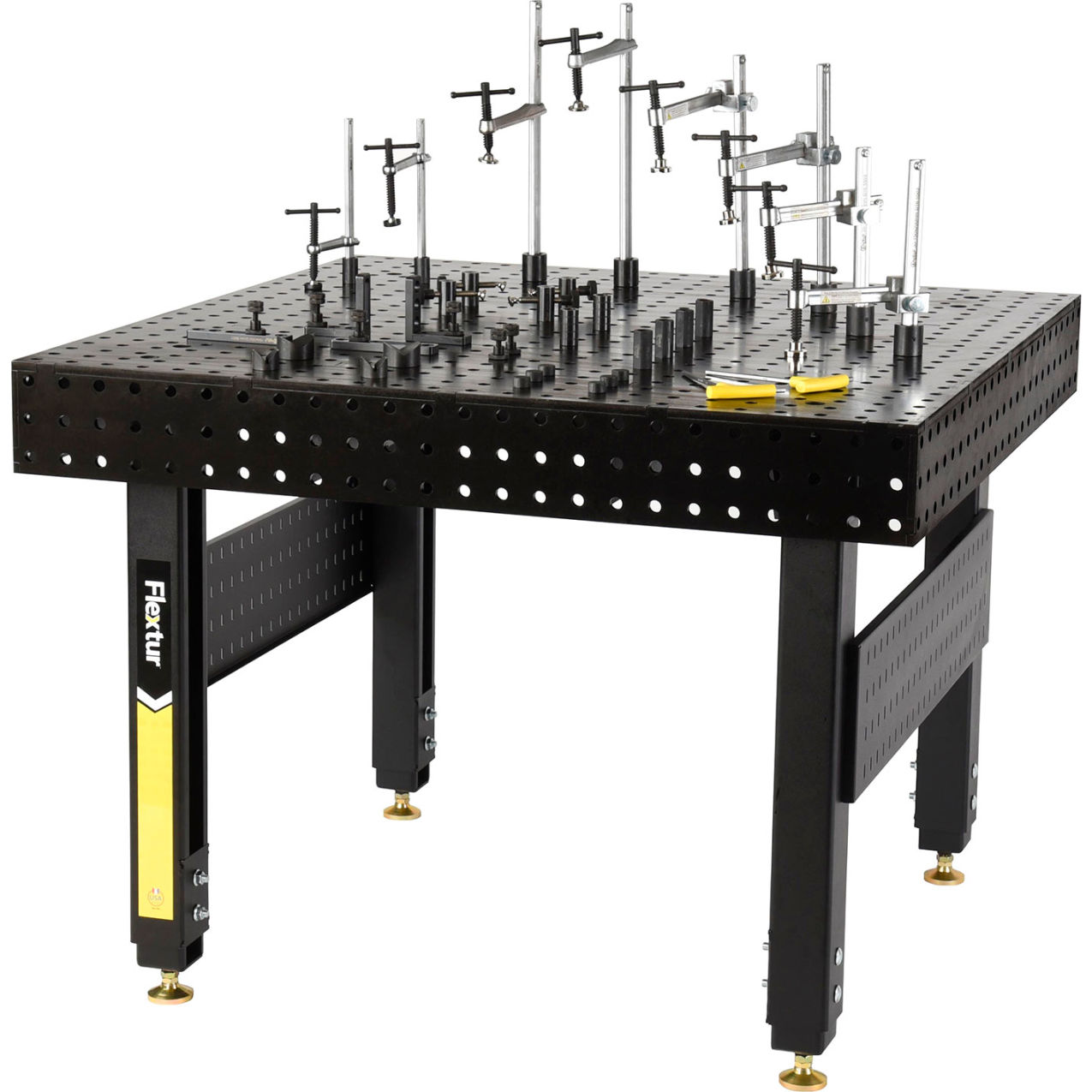 Stationary Nitride Welding Table with 40 Piece Fixturing Kit, 48"L x 48"W x 6"H