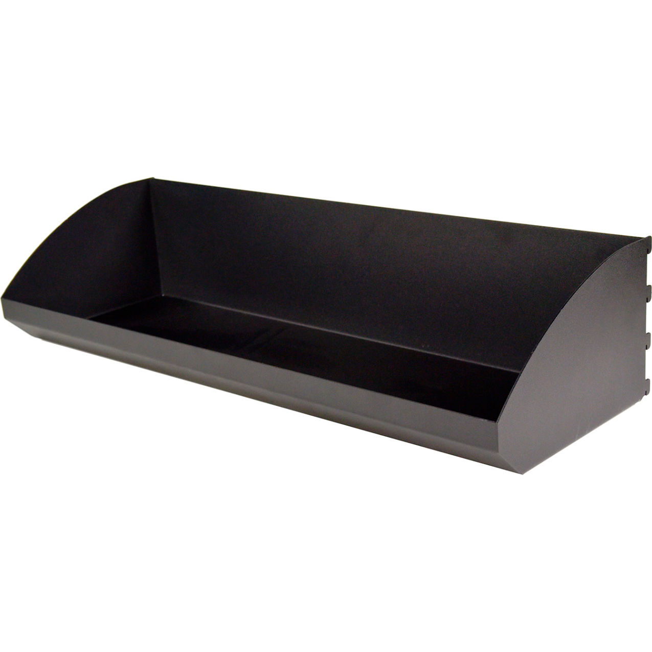 Steel Bin, 30"W x 10"D x 7"H, Black, Pack of 2