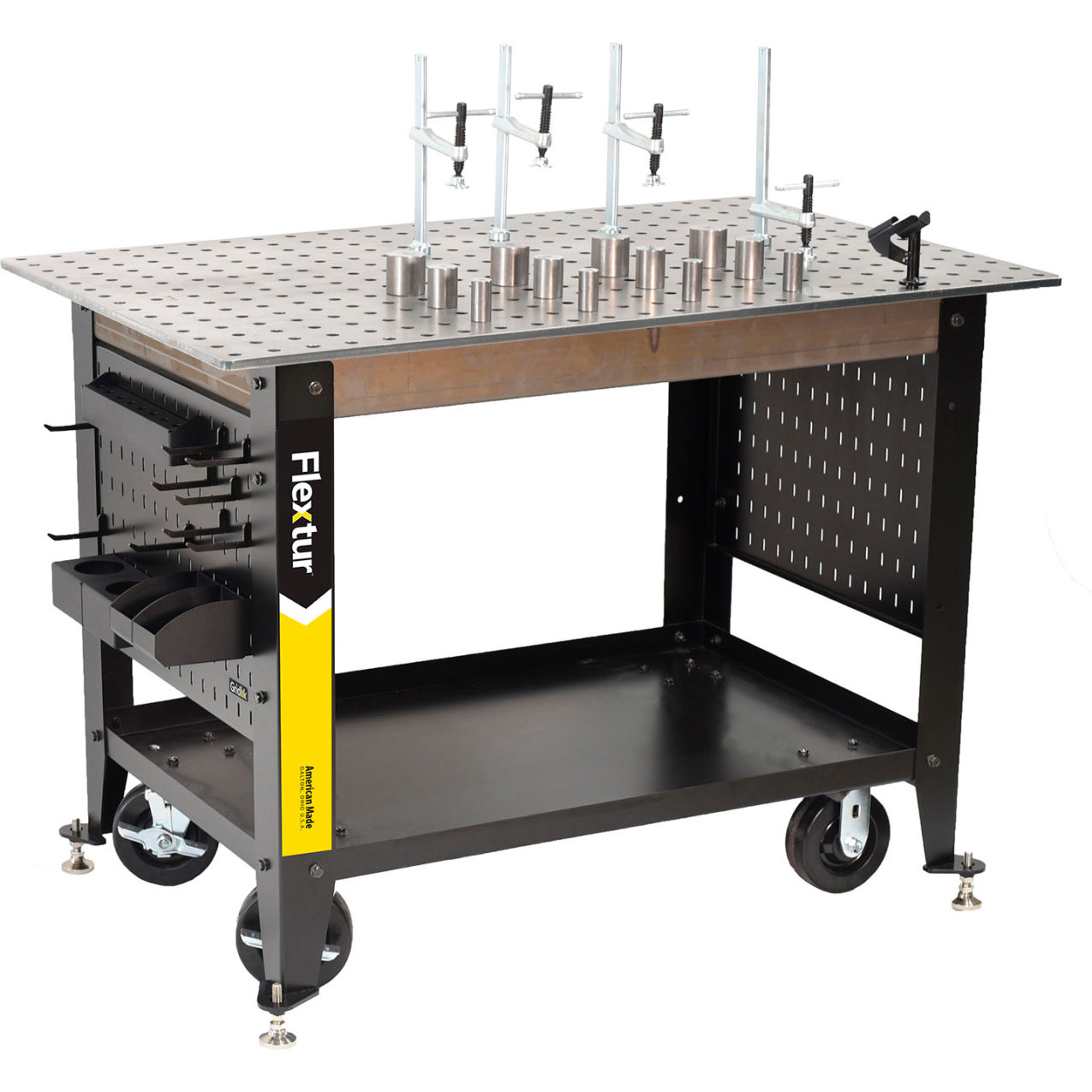 Mobile Welding Table Cart with Tool Board Accessory Kit, 48"L x 30"W x 35"H