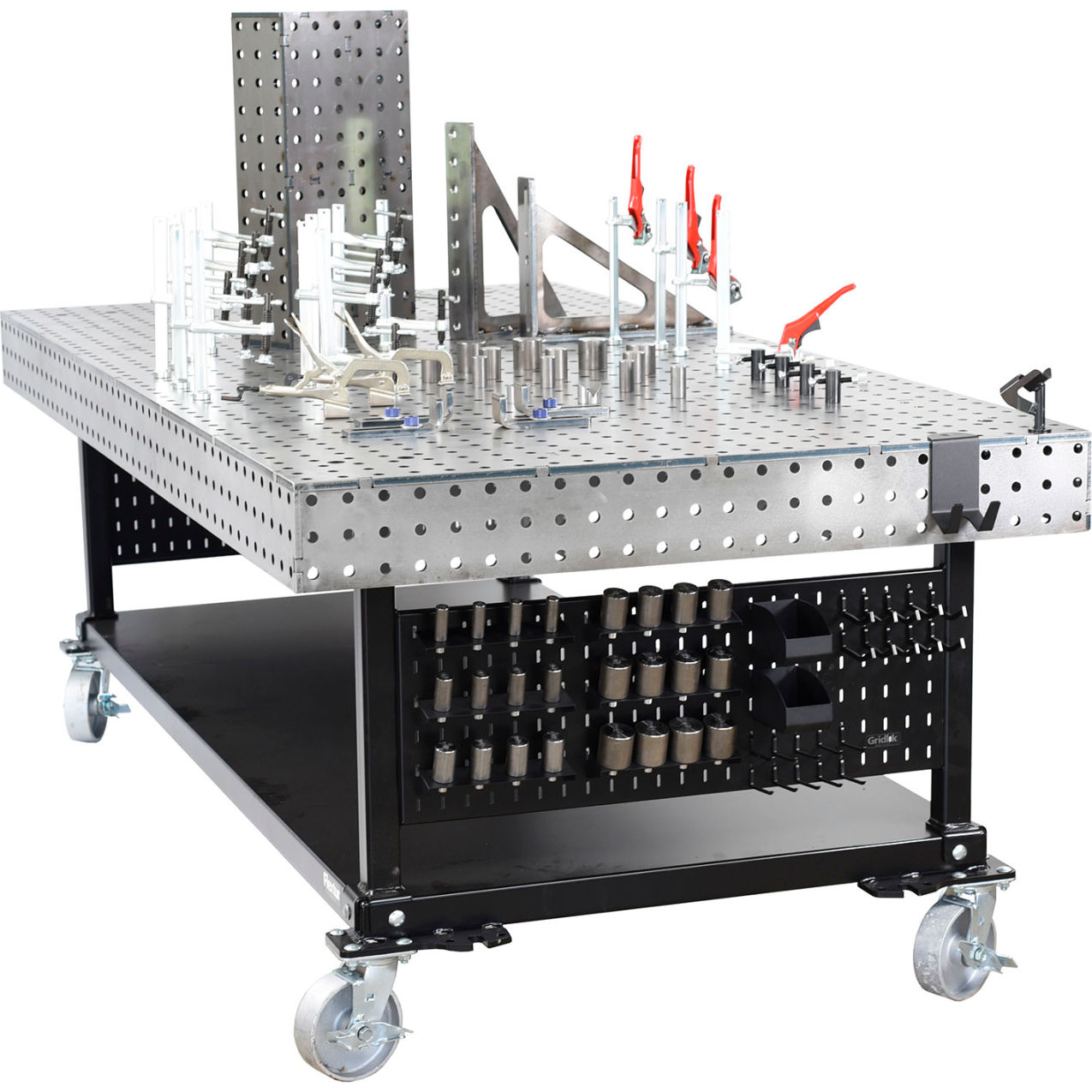 Welding Table with 95 Piece Fixturing Kit, 48"L x 96"W x 35"H