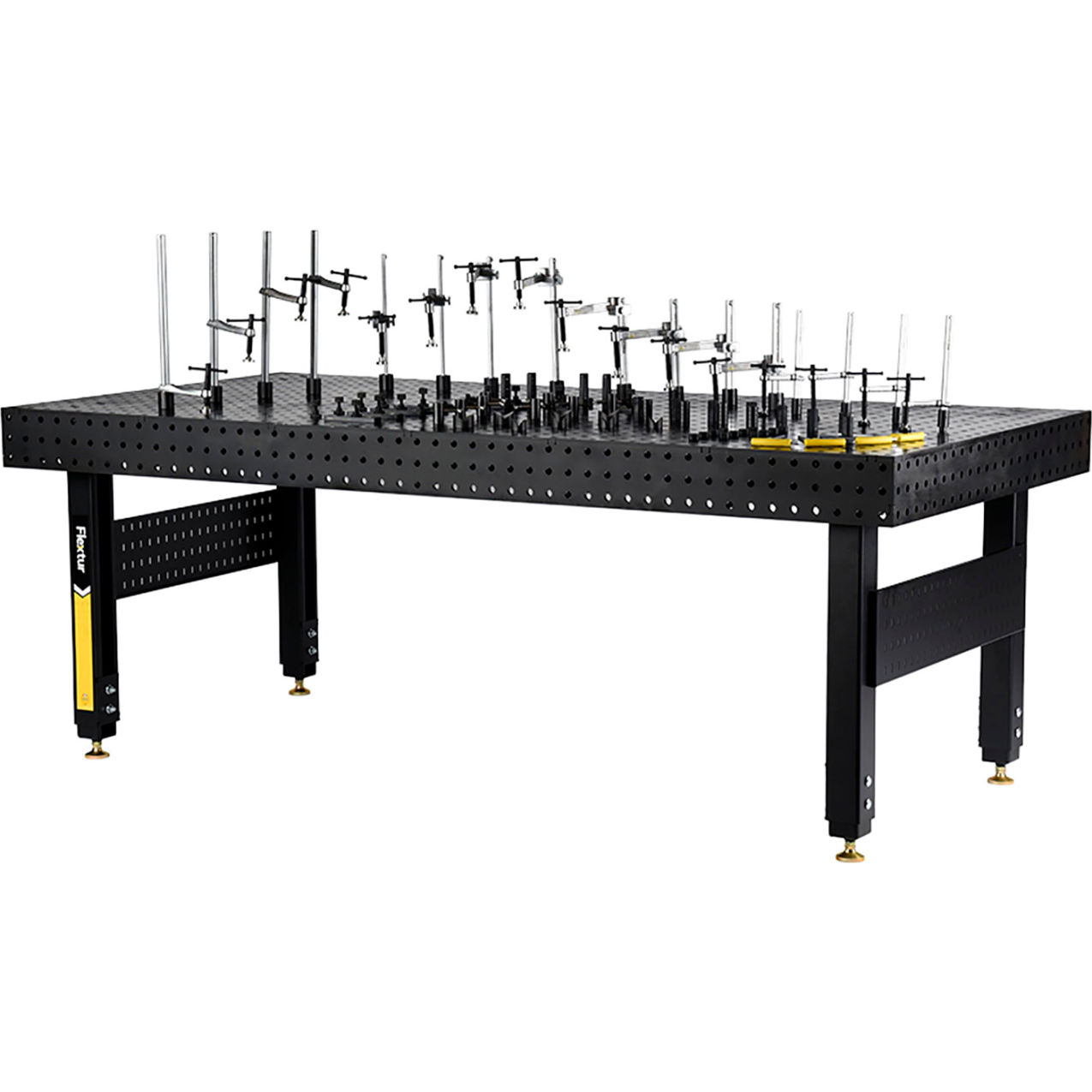 Stationary Nitride Welding Table with 80 Piece Fixturing Kit, 48"L x 96"W x 35"H