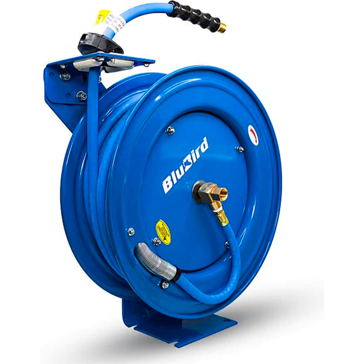 Rubber Air Hose, Single Arm with 3/8" x 50'L Hose, 300 PSI