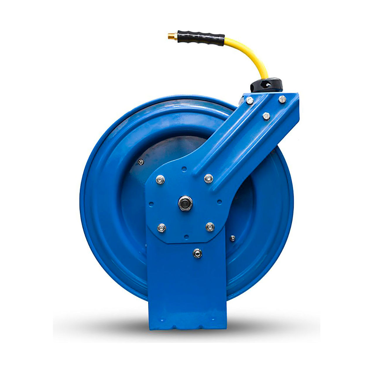 Rubber Air Hose Reel Heavy Duty Single Arm Assembly with 3/8" x 75'L Hose, 300 PSI