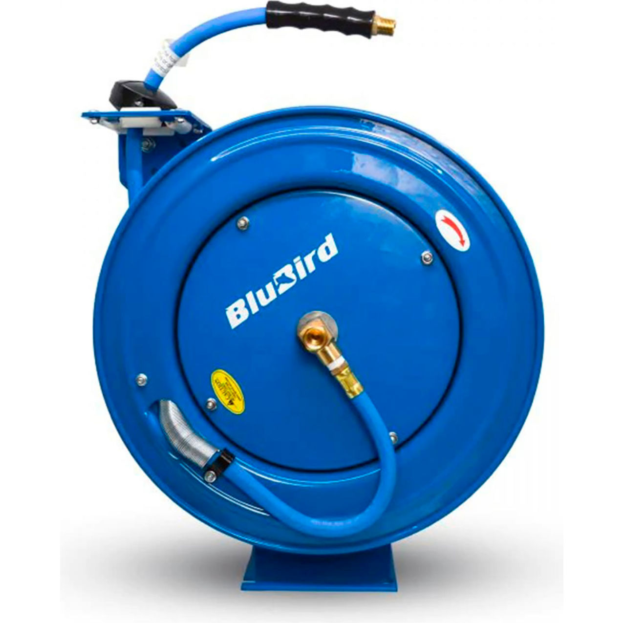 Rubber Air Hose Reel Assembly with 1/2" x 25'L Hose, 300 PSI