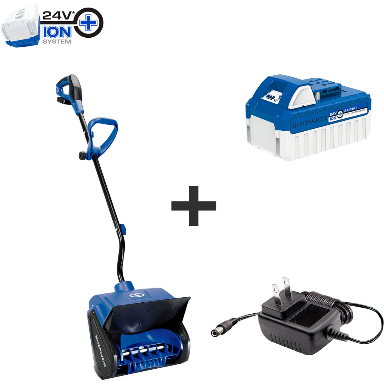 13" Cordless Snow Shovel Kit with 4Ah Battery, Quick Charger