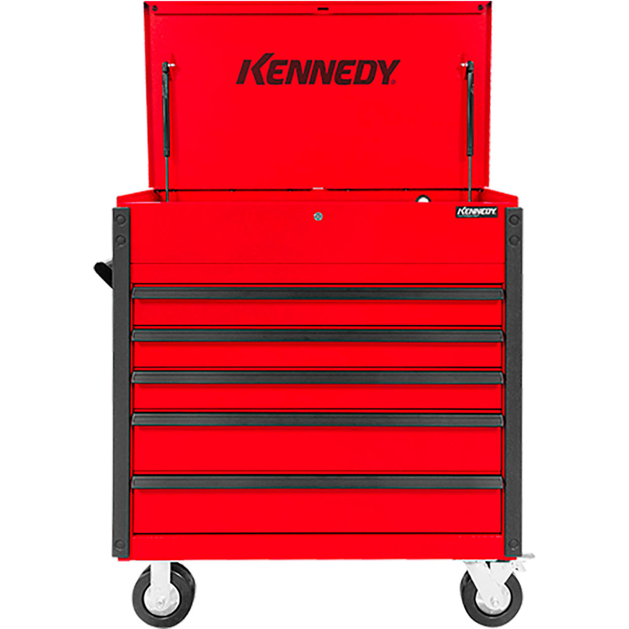 Maintenance Pro 5 Drawer Tool Cart, 39"W x 20"D x 43"H, Industrial Red