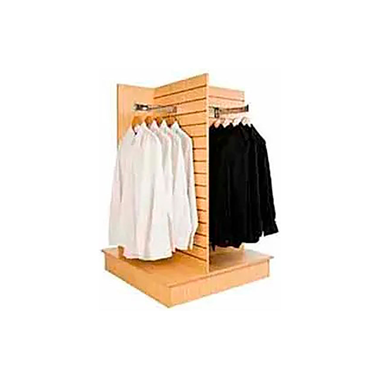 4-Way Slatwall Merchandiser, 36"W x 54"H, Maple