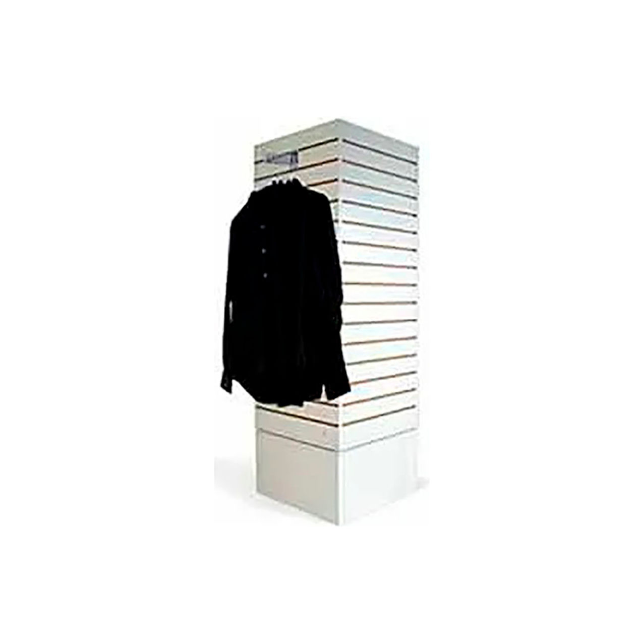 Rotating Slatwall Merchandiser Cube, 20"W x 60"H, White
