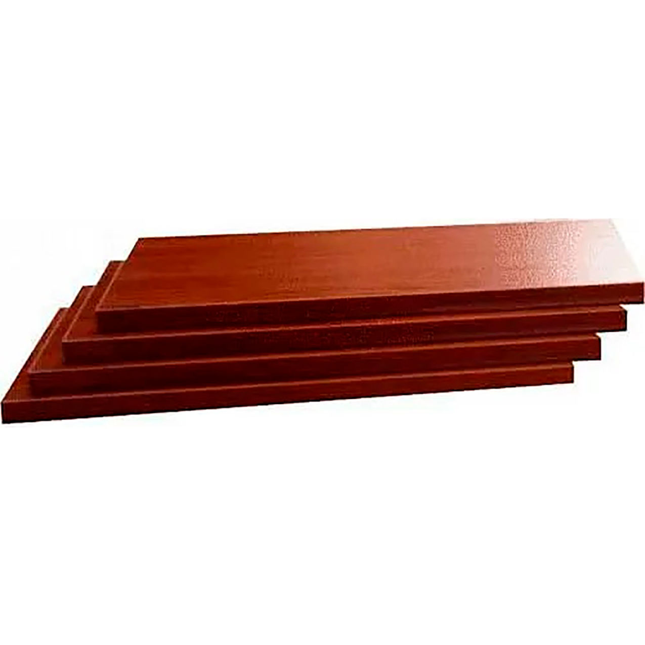 Slatwall Shelves, Finished on 2 Sides & 3 Edges, 22-1/4"W x 3/4"H, Cherry, Pack of 4