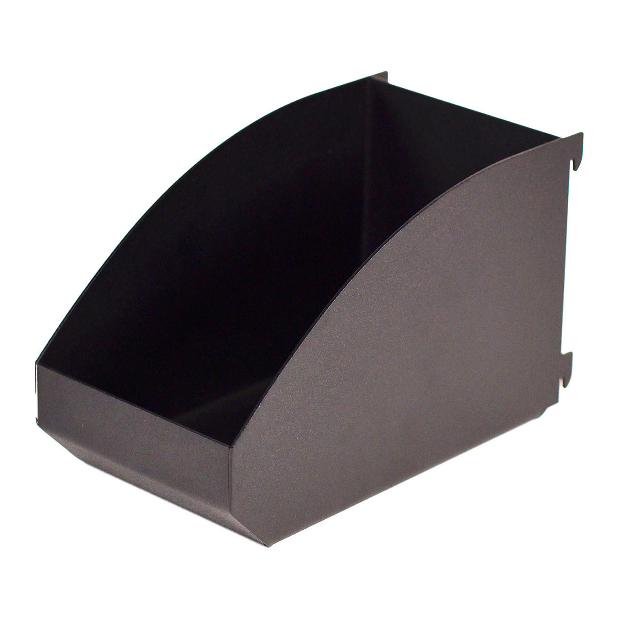 Steel Bin, 4"W x 5"H, Black, Pack of 2