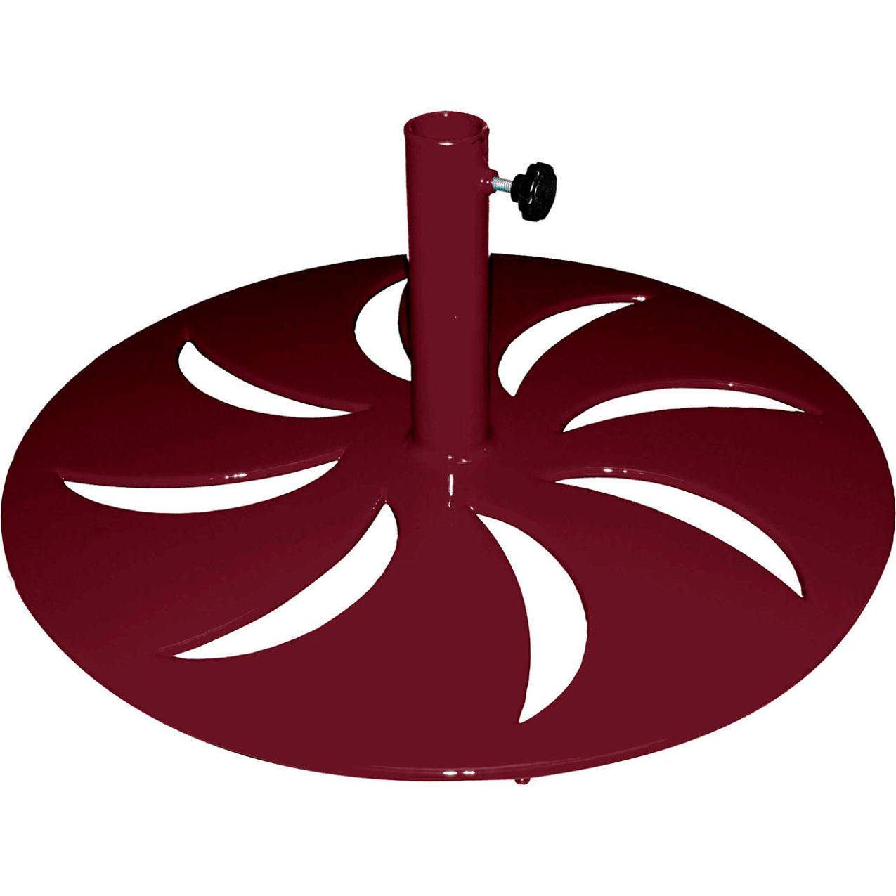 Round Freestanding Umbrella Base, 25 lb., Burgundy