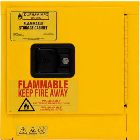 Flammable Storage Cabinet, 1 Gallon, 1 Door, Manual Close, 1 Shelf, Safety Yellow