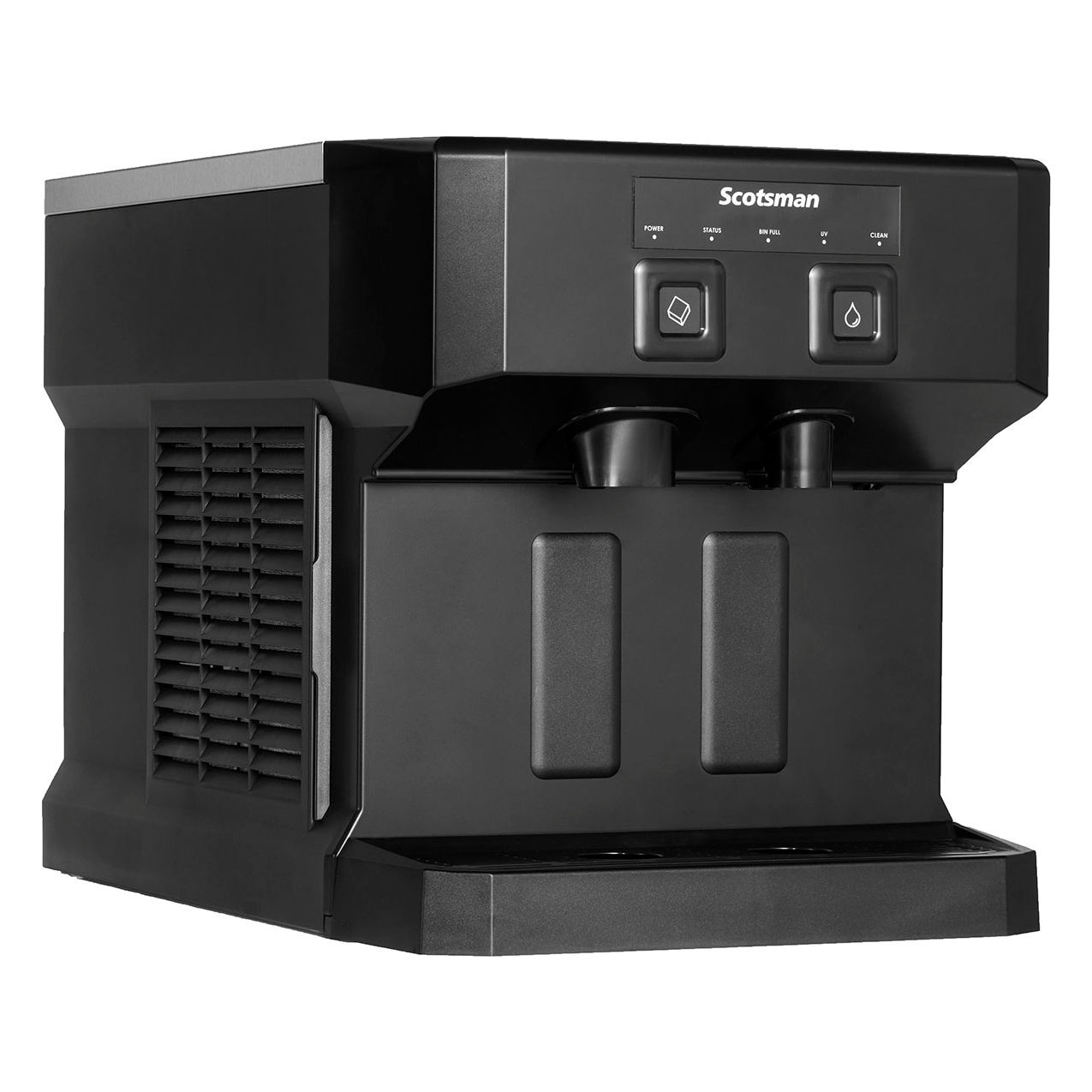 Ice & Water Dispenser, Air Cooled, Antimicrobial, 196 lb., Production/24 Hrs., 7 lb.