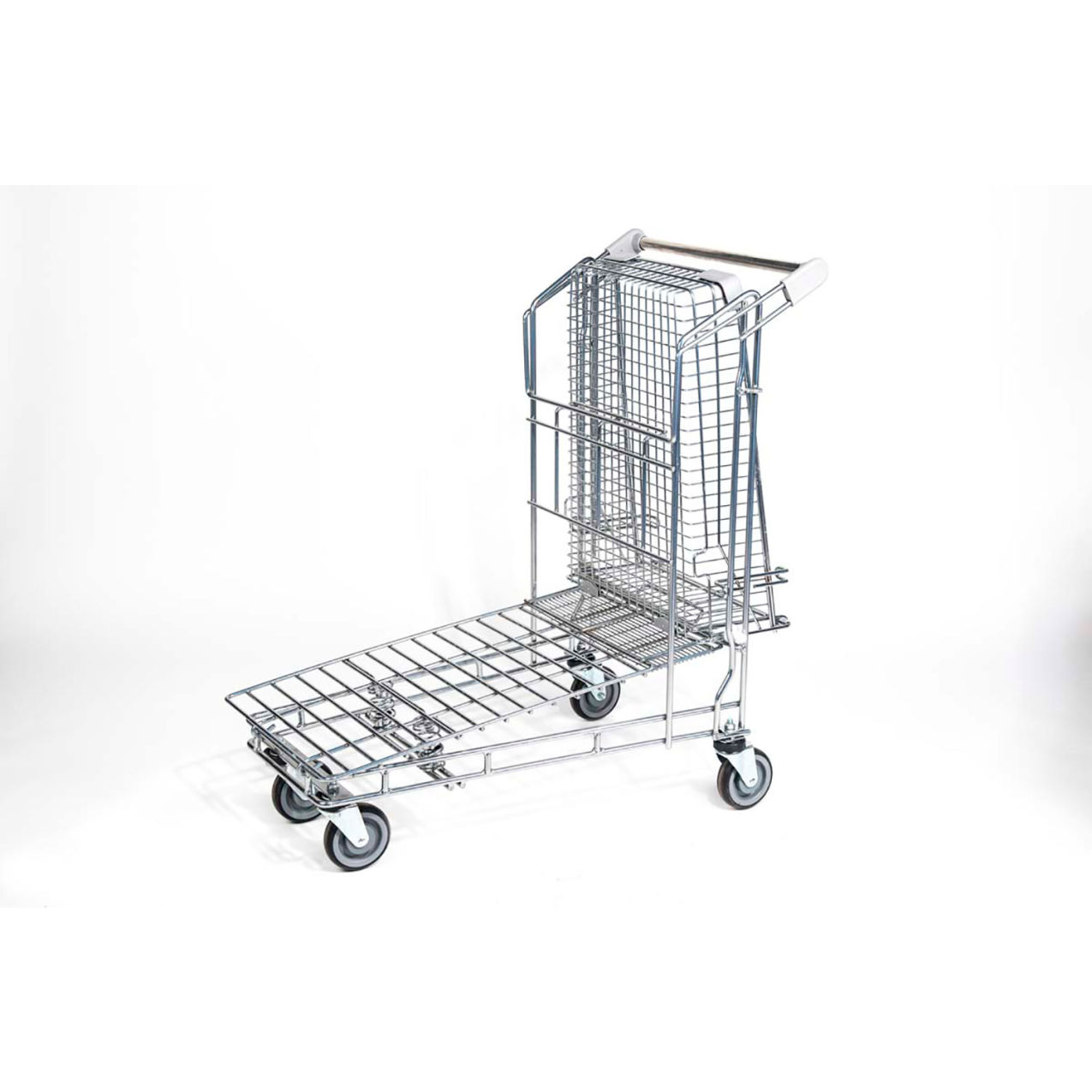 Cargo Shopping Cart, 440 lb. Capacity, Bright Zinc Finish