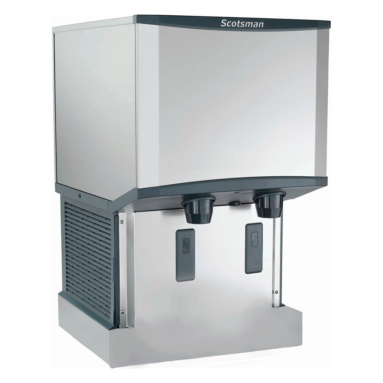 Ice & Water Dispenser, Wall Mounted, Touchfree 500 lb. Production/24 Hrs., 25lb