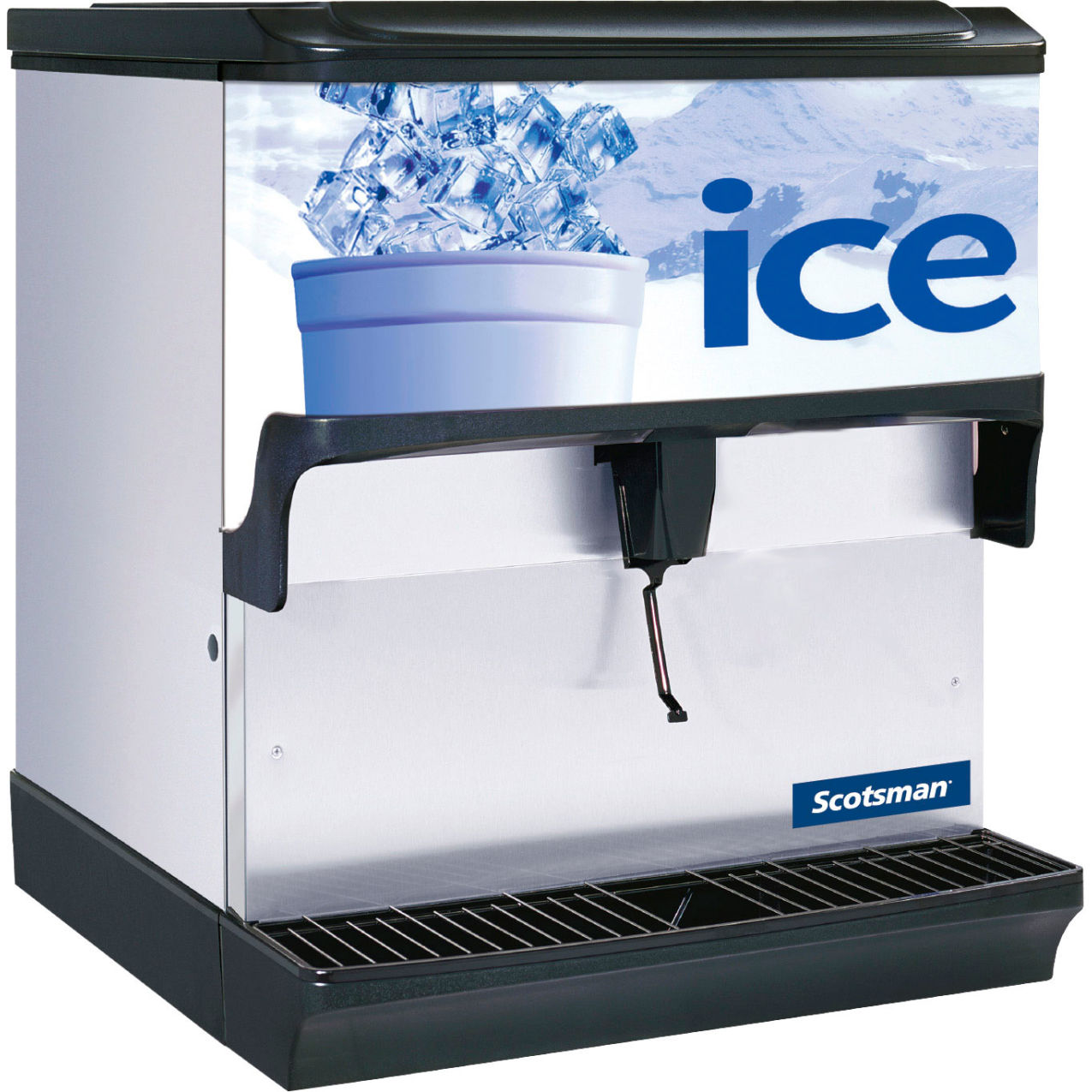 Ice Dispenser, Counter Model Approximately 200 Lb. Storage Capacity Cube & Nugget