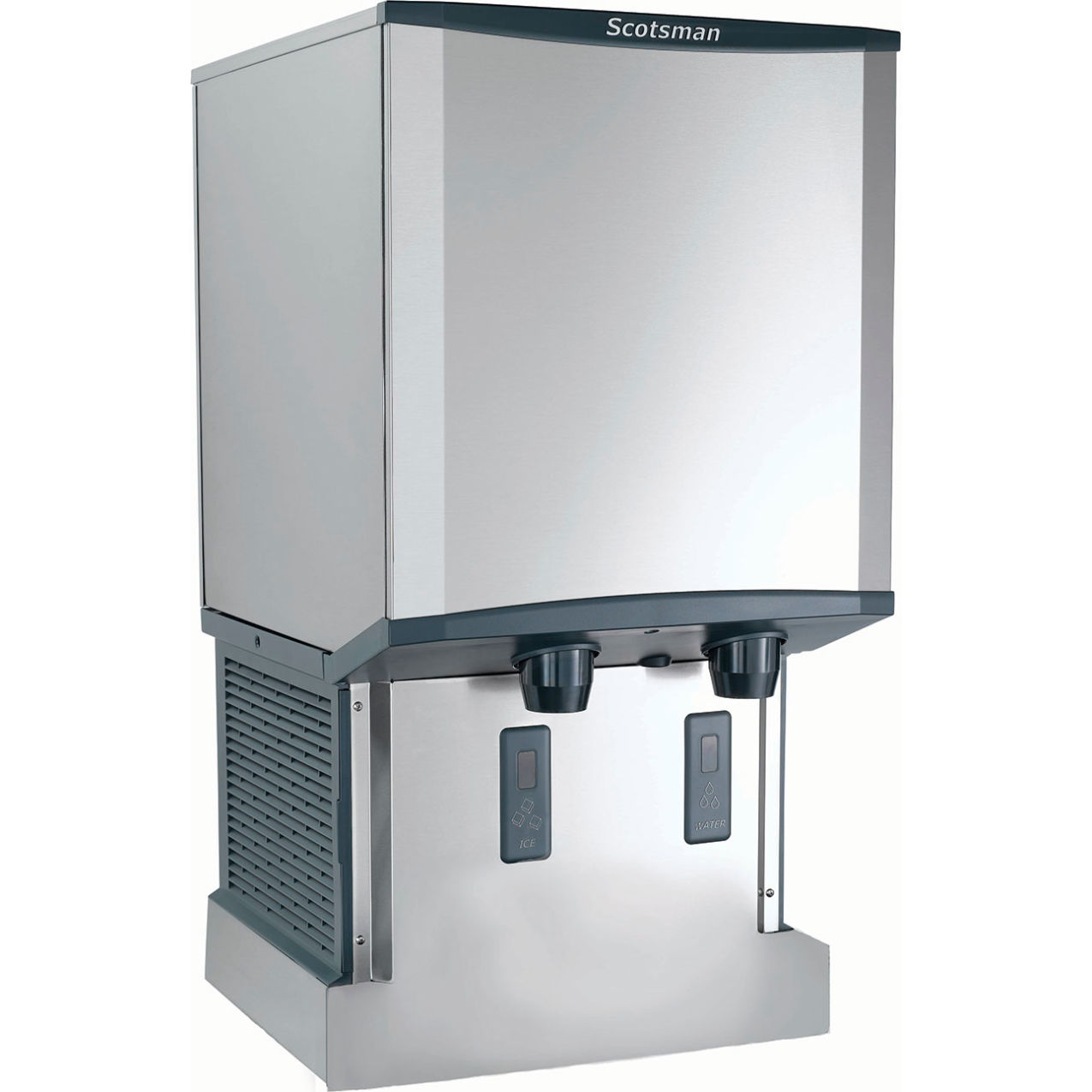 Ice & Water Dispenser, Air Cooled, 500 lb Production/24 Hrs, 40 lb Bin Storage Capacity