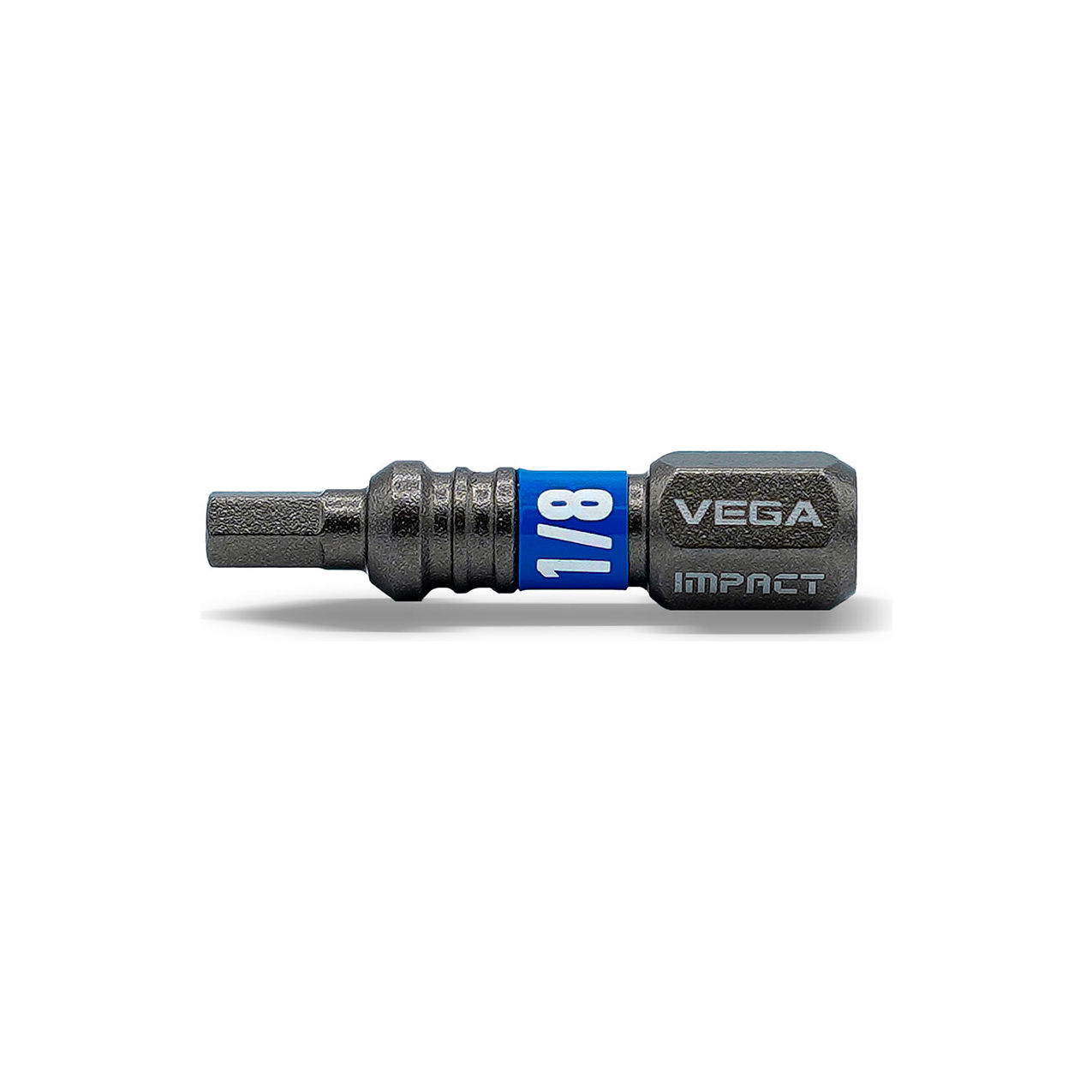 Impactech Hex 1/8" Insert Bit x 1-1/8", S2 Modified Steel