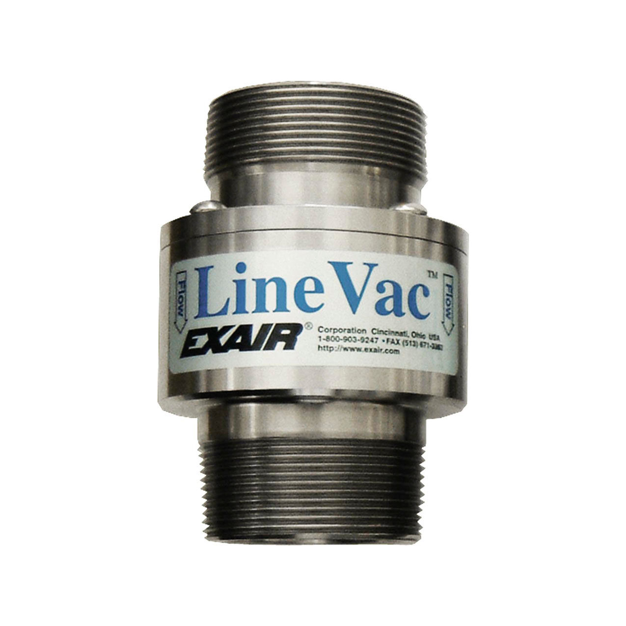 Threaded Line Vac, Stainless Steel, 45 CFM, 2" NPT