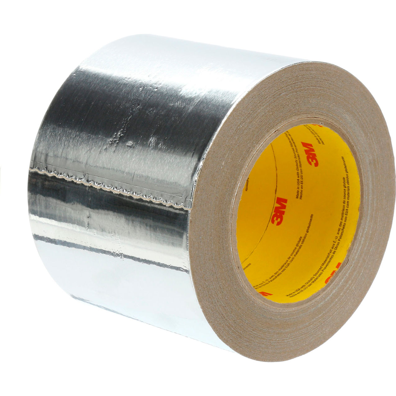 Venture Tape 1520CW Aluminum Foil Tape, 4" x 50 Yds., 3.2 Mil, Silver