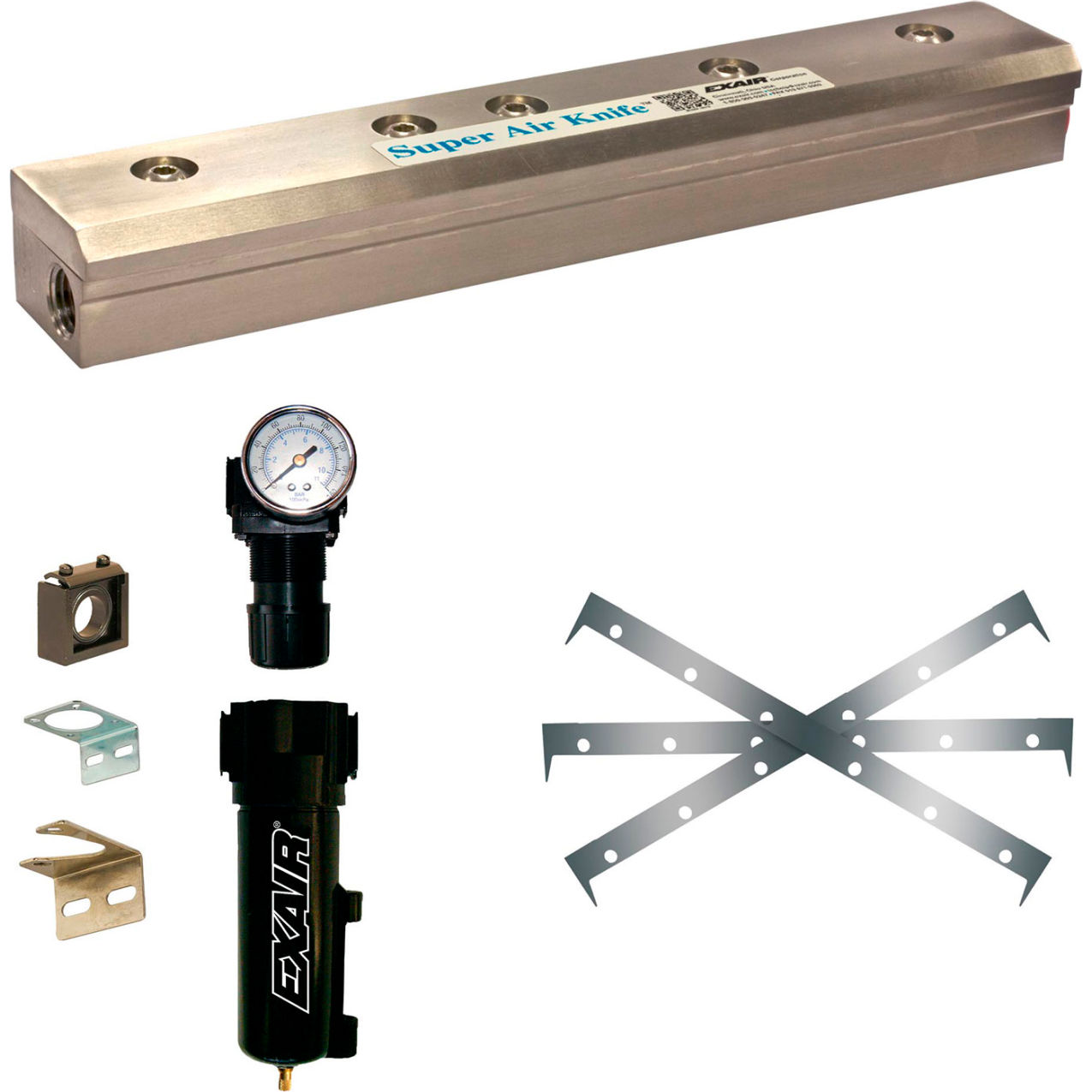 18" Super Air Knife Kit, 316 Stainless Steel