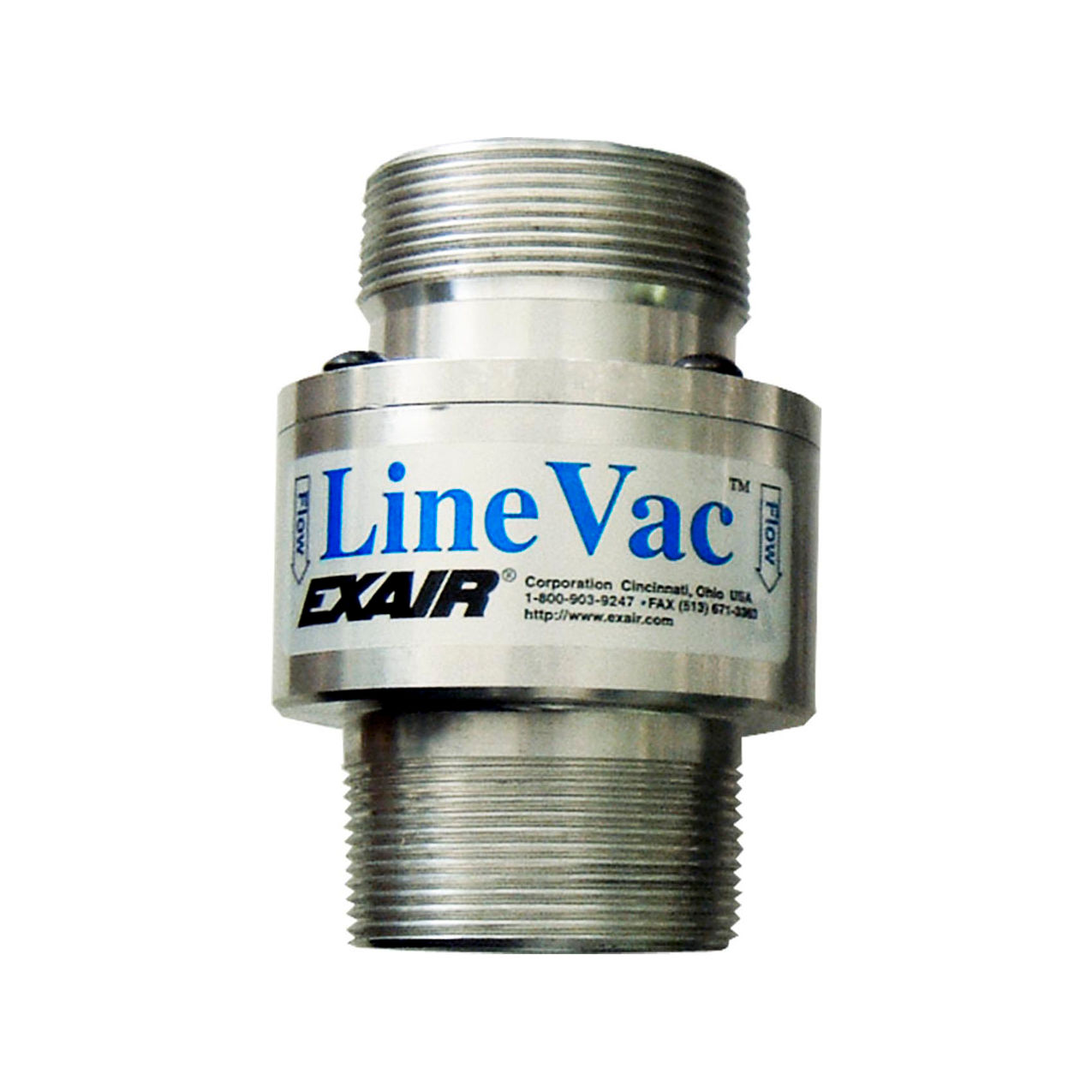Threaded Line Vac Only, Aluminum, 45 CFM, 2" NPT