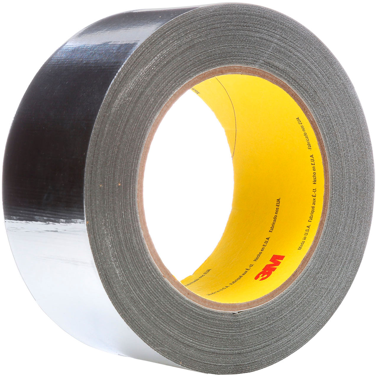 High Temperature Aluminum Foil/Glass Cloth Tape, 2" x 36 Yds., 7.3 Mil, Silver