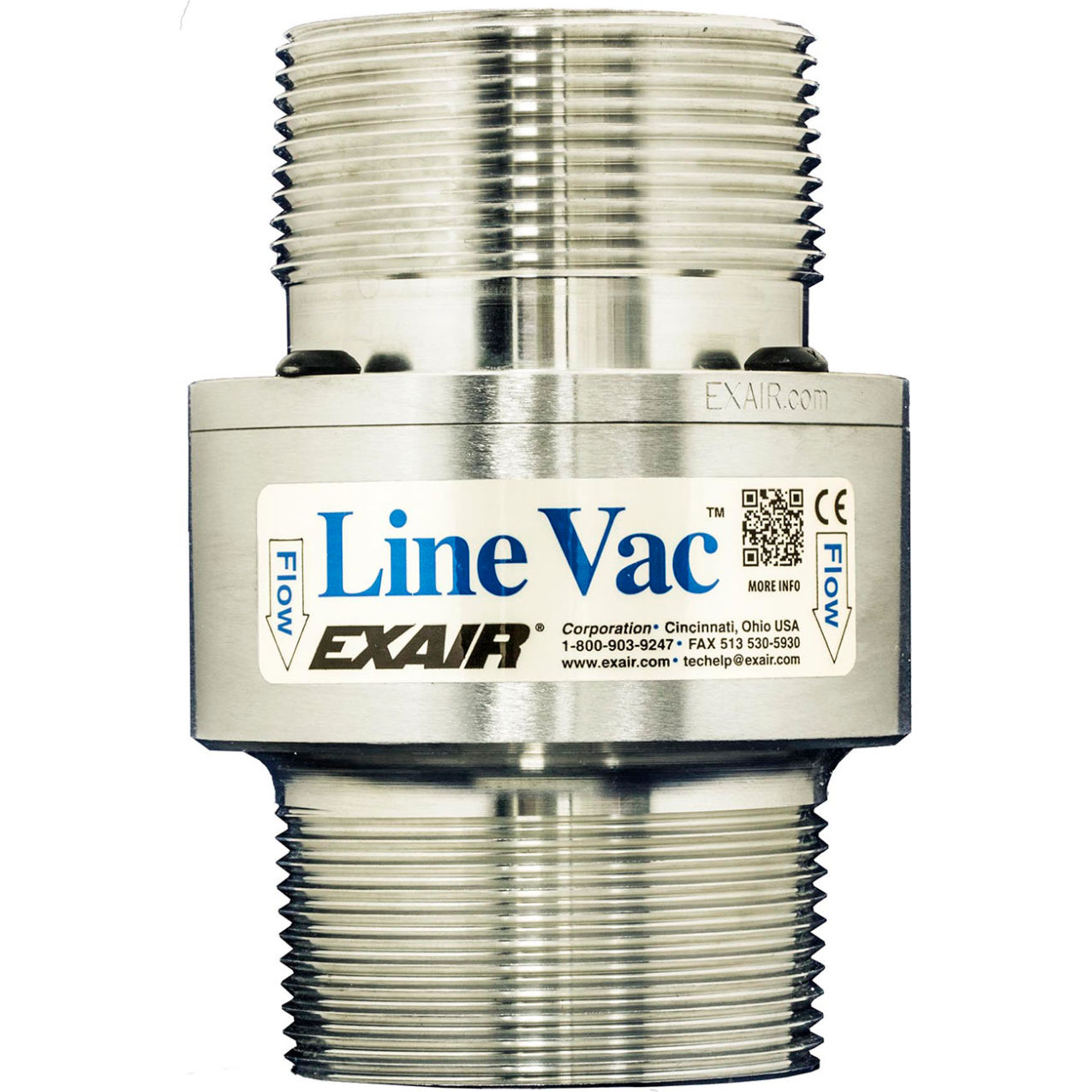 Threaded Line Vac, Aluminum, 58.5 CFM, 2-1/2" NPT