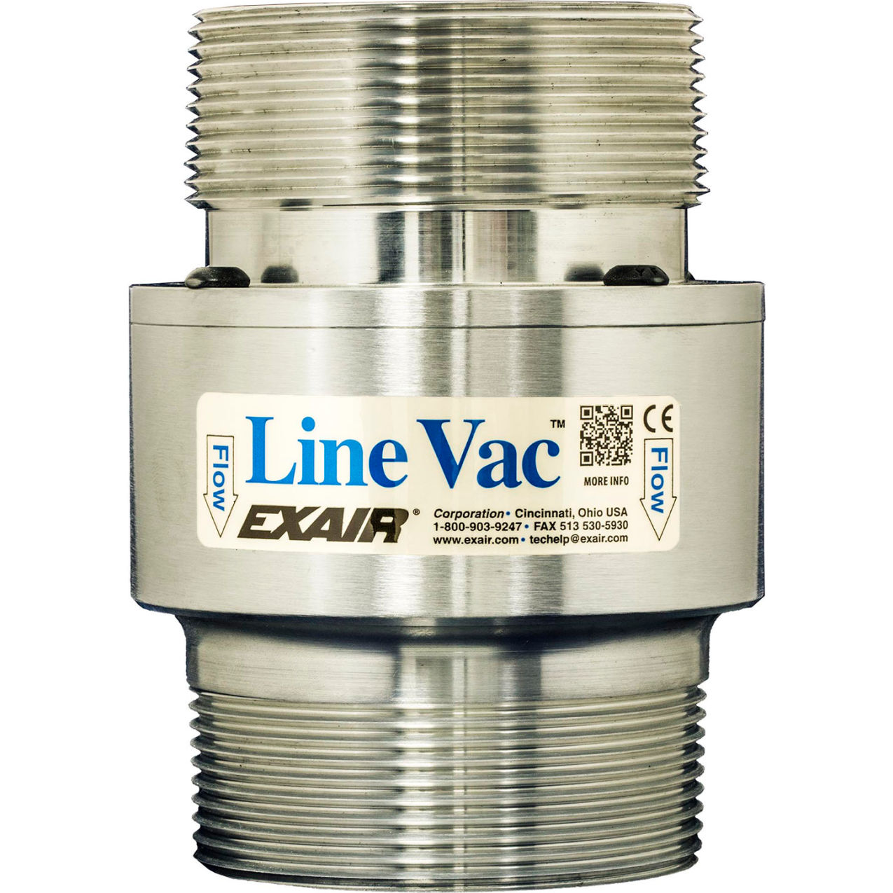 Threaded Line Vac Only, Aluminum, 68.5 CFM, 3" NPT