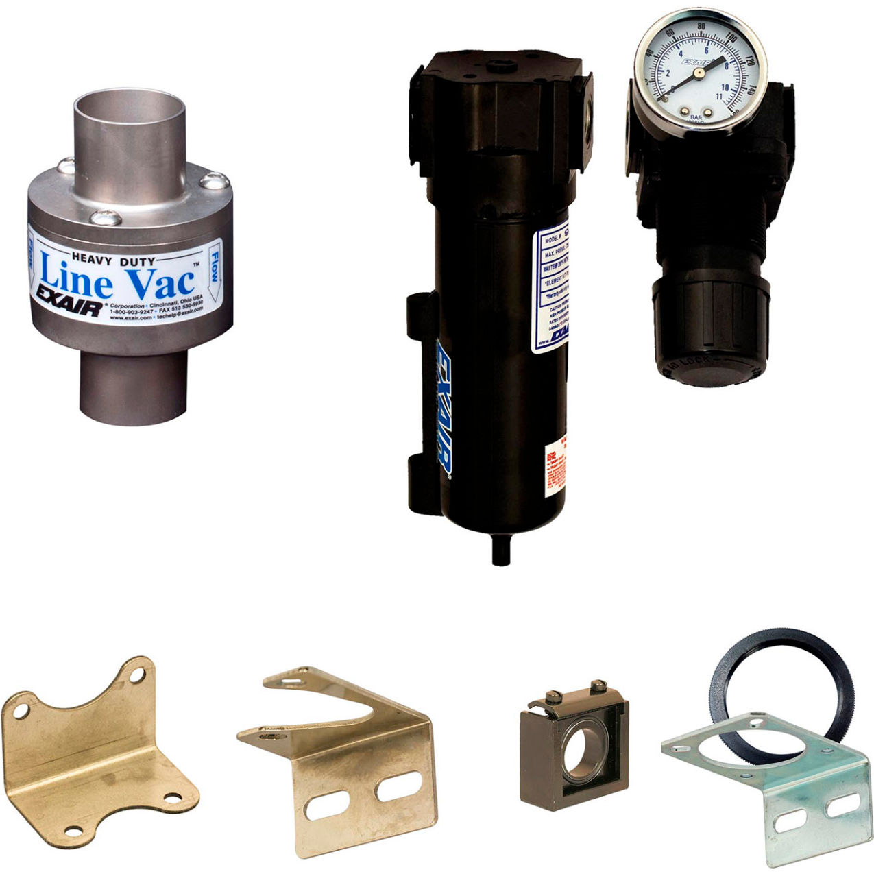 Heavy Duty Line Vac Kit, Hardened Alloy, 49 CFM, 1-1/4" Hose