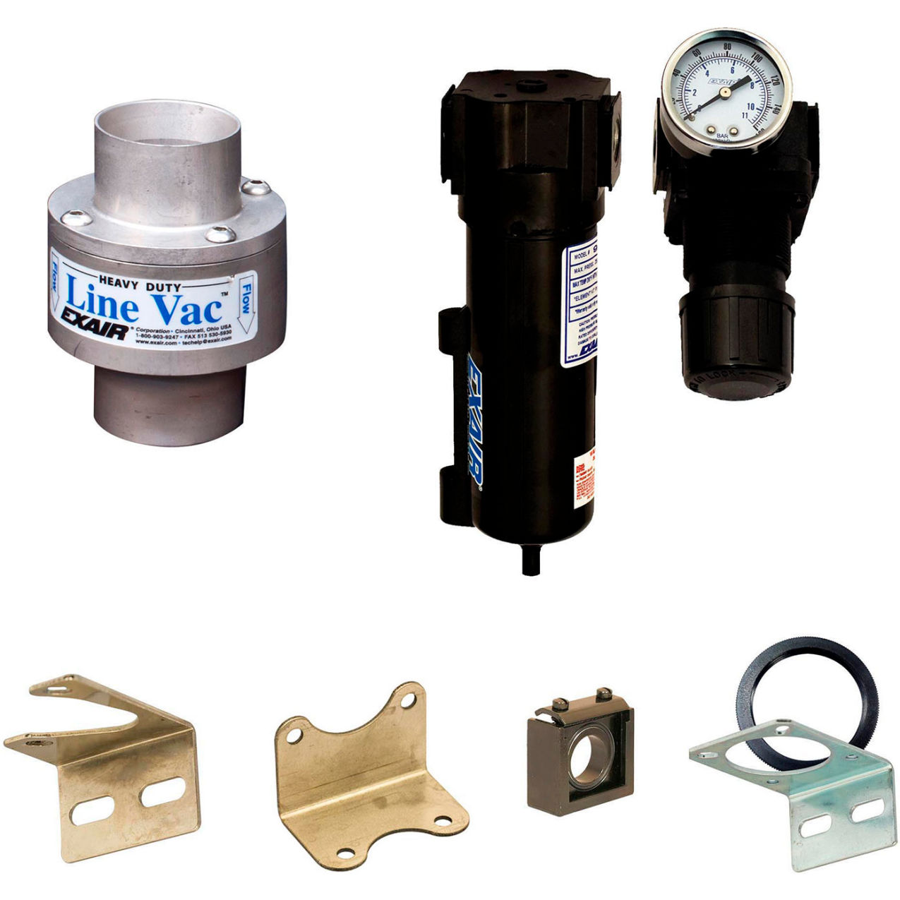 Heavy Duty Line Vac Kit, Hardened Alloy, 75 CFM, 2" Hose