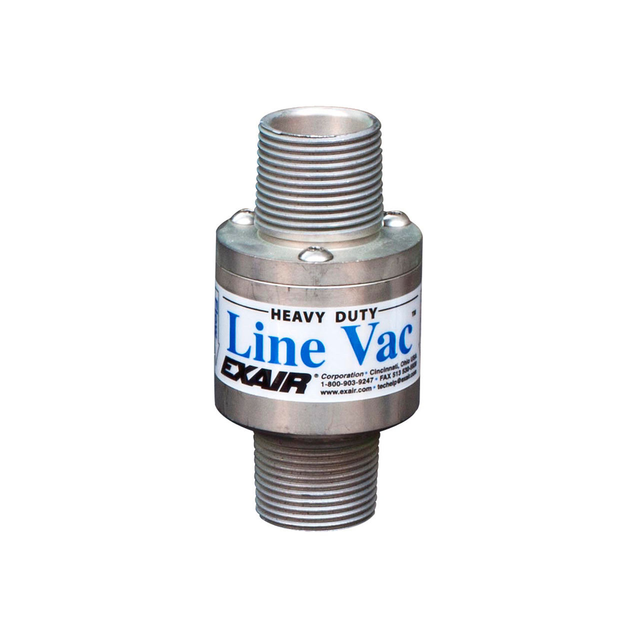 Heavy Duty Threaded Line Vac, Hardened Alloy, 35 CFM, 1" NPT