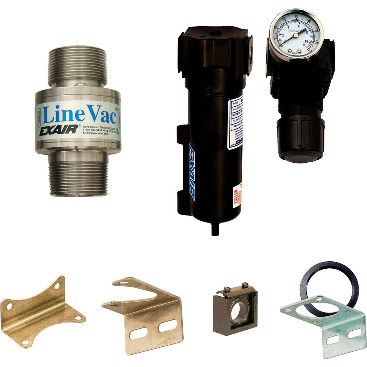 Threaded Line Vac Kit, Stainless Steel, 33 CFM, 1-1/2" NPT