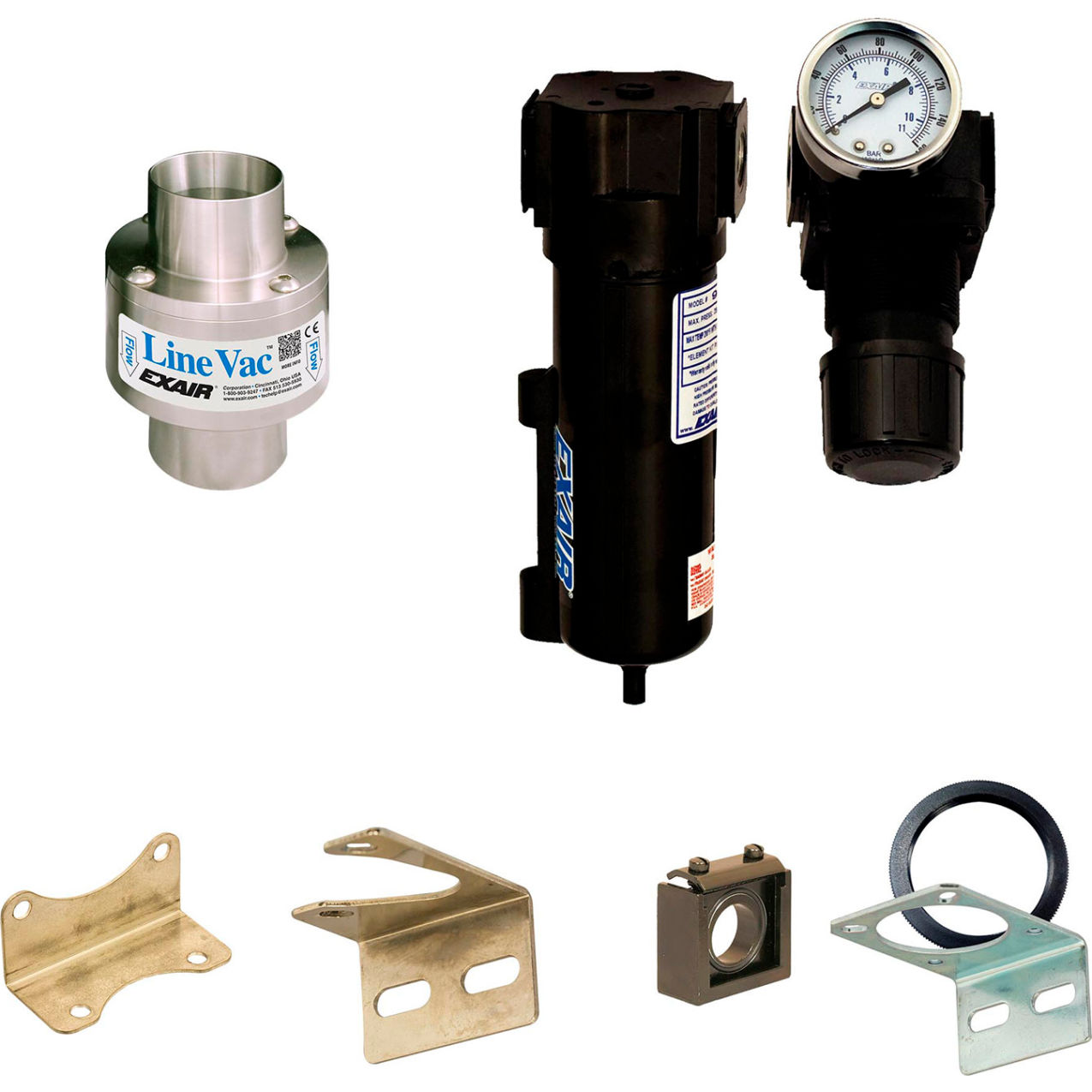 Line Vac Kit, Aluminum, 58.5 CFM, 2-1/2" Hose