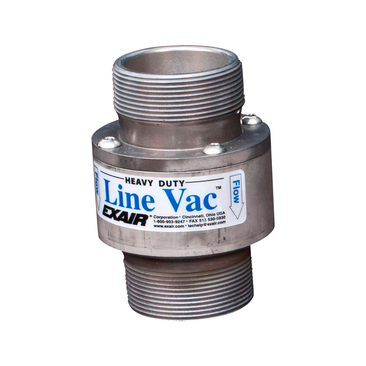 Heavy Duty Threaded Line Vac, Hardened Alloy, 75 CFM, 2" NPT