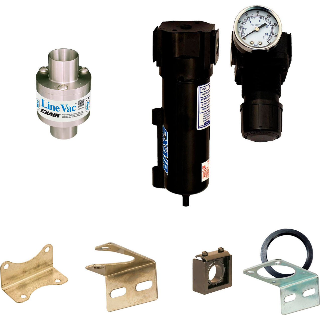 Line Vac Kit, Stainless Steel, 33 CFM, 1-1/2" Hose