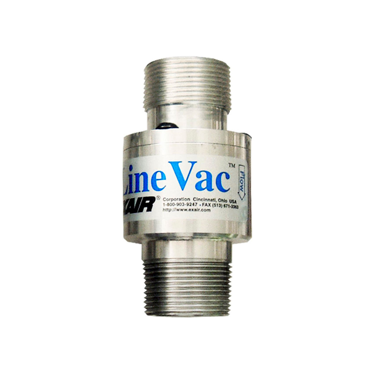 Threaded Line Vac Only, Aluminum, 25.9 CFM, 1-1/4" NPT