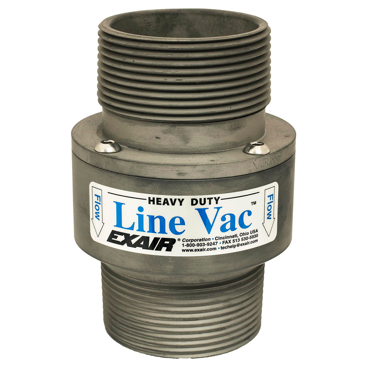 Heavy Duty Threaded Line Vac, Hardened Alloy, 90 CFM, 2-1/2" NPT