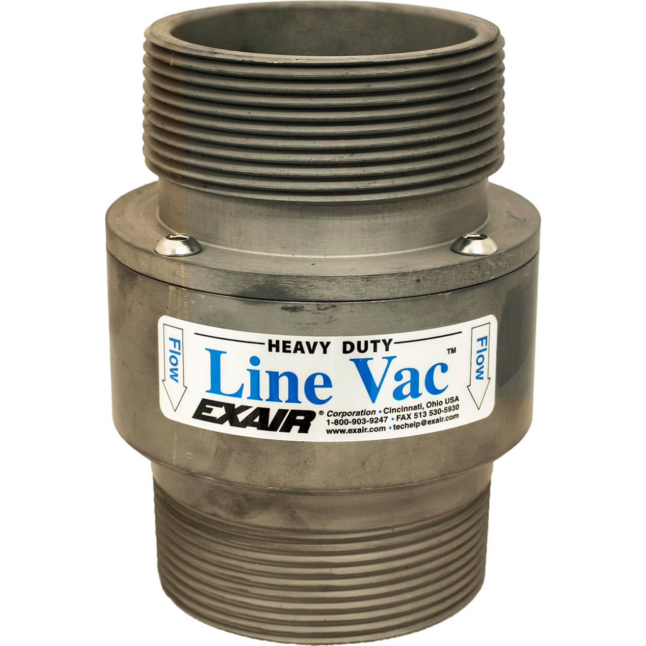 Heavy Duty Threaded Line Vac, Hardened Alloy, 108 CFM, 3" NPT