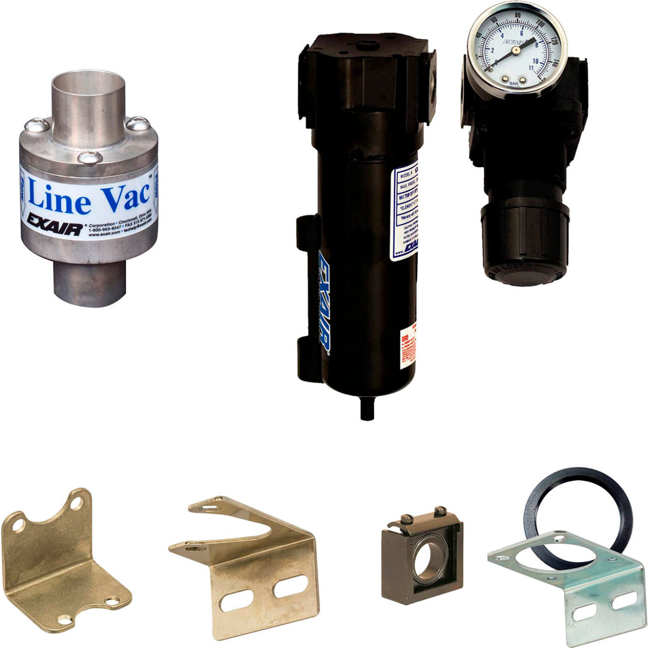 Heavy Duty Line Vac Kit, Hardened Alloy, 35 CFM, 1" Hose