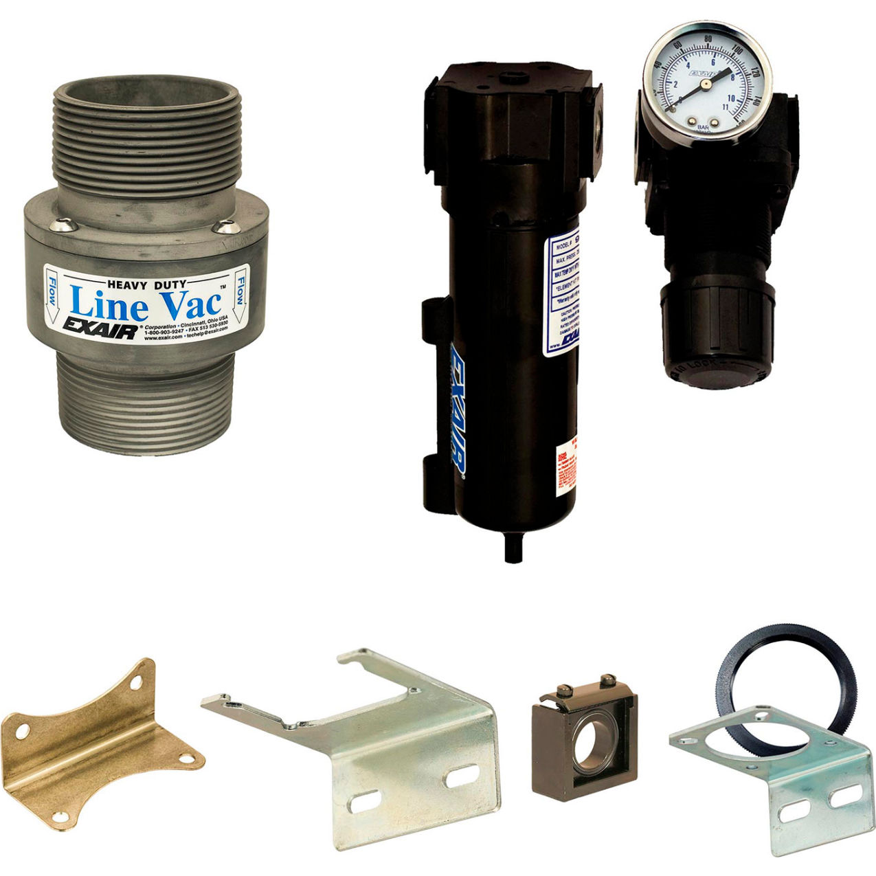 Heavy Duty Threaded Line Vac Kit, Hardened Alloy, 90 CFM, 2-1/2" NPT