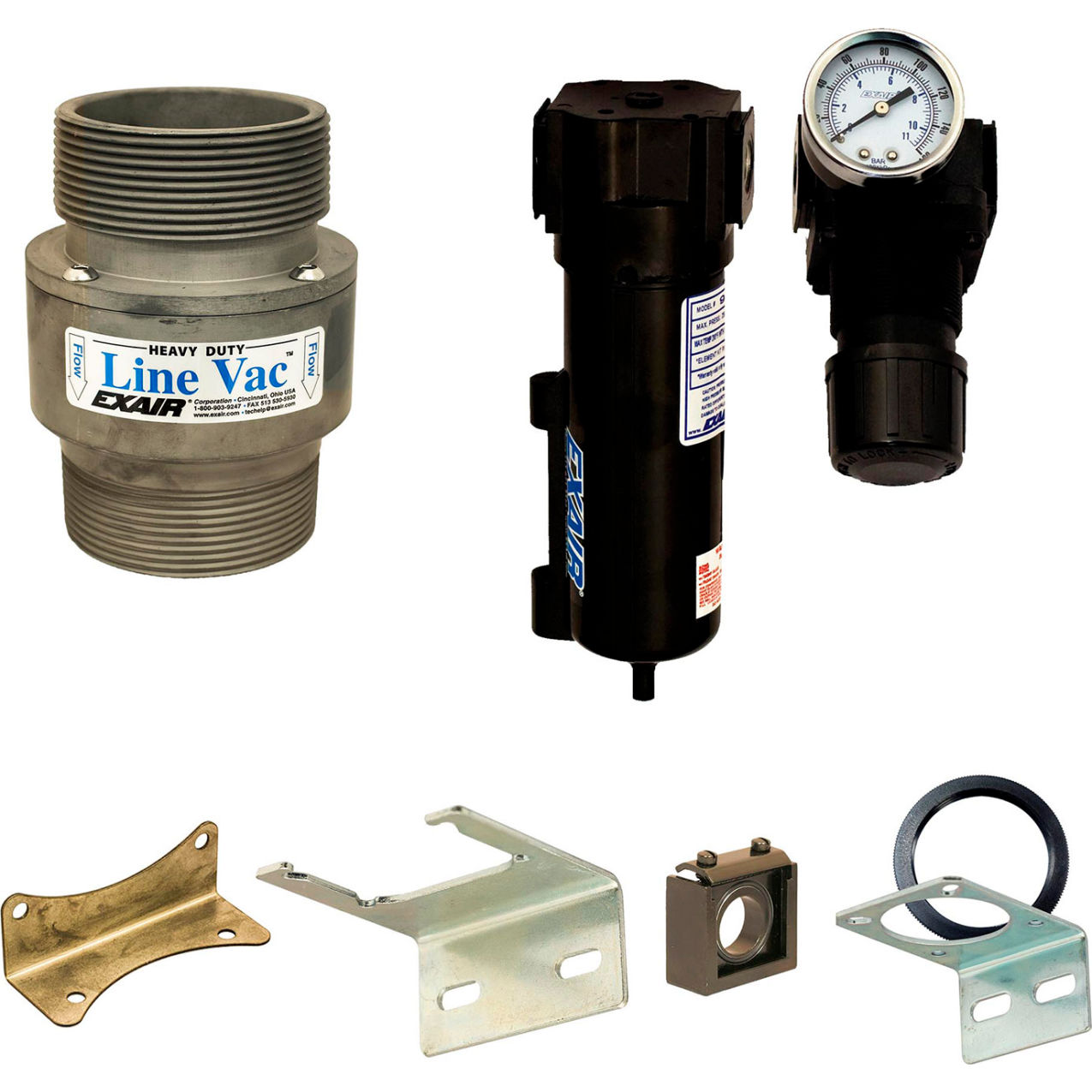 Heavy Duty Threaded Line Vac Kit, Hardened Alloy, 108 CFM, 3" NPT