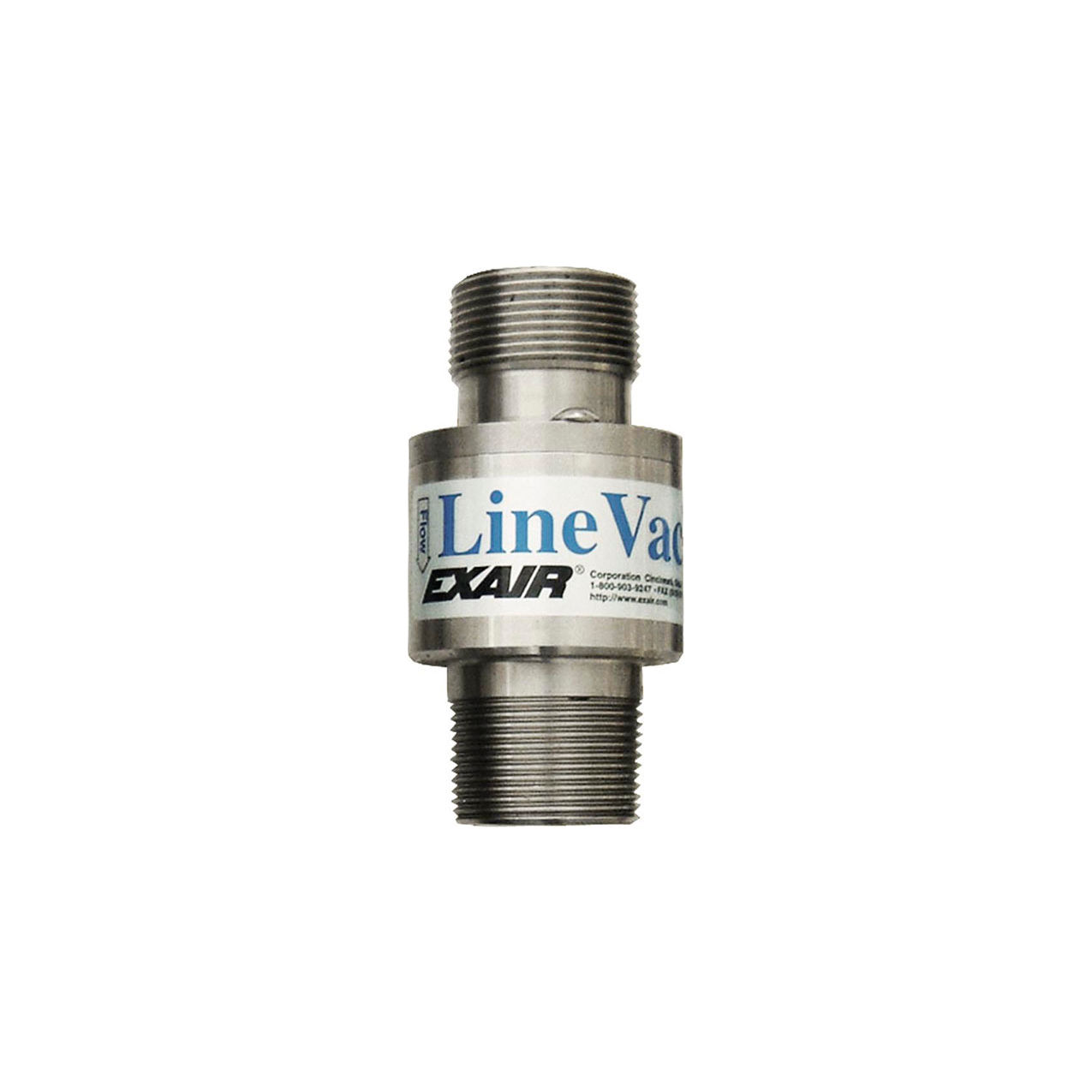 Threaded Line Vac, Stainless Steel, 25.9 CFM, 1-1/4" NPT