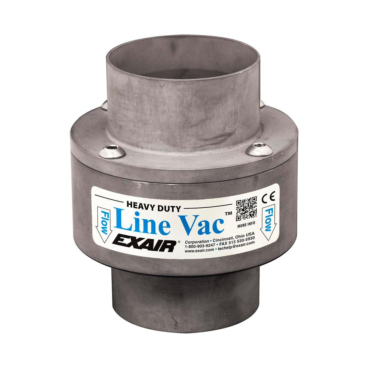 Heavy Duty Line Vac, Hardened Alloy, 90 CFM, 2-1/2" Hose